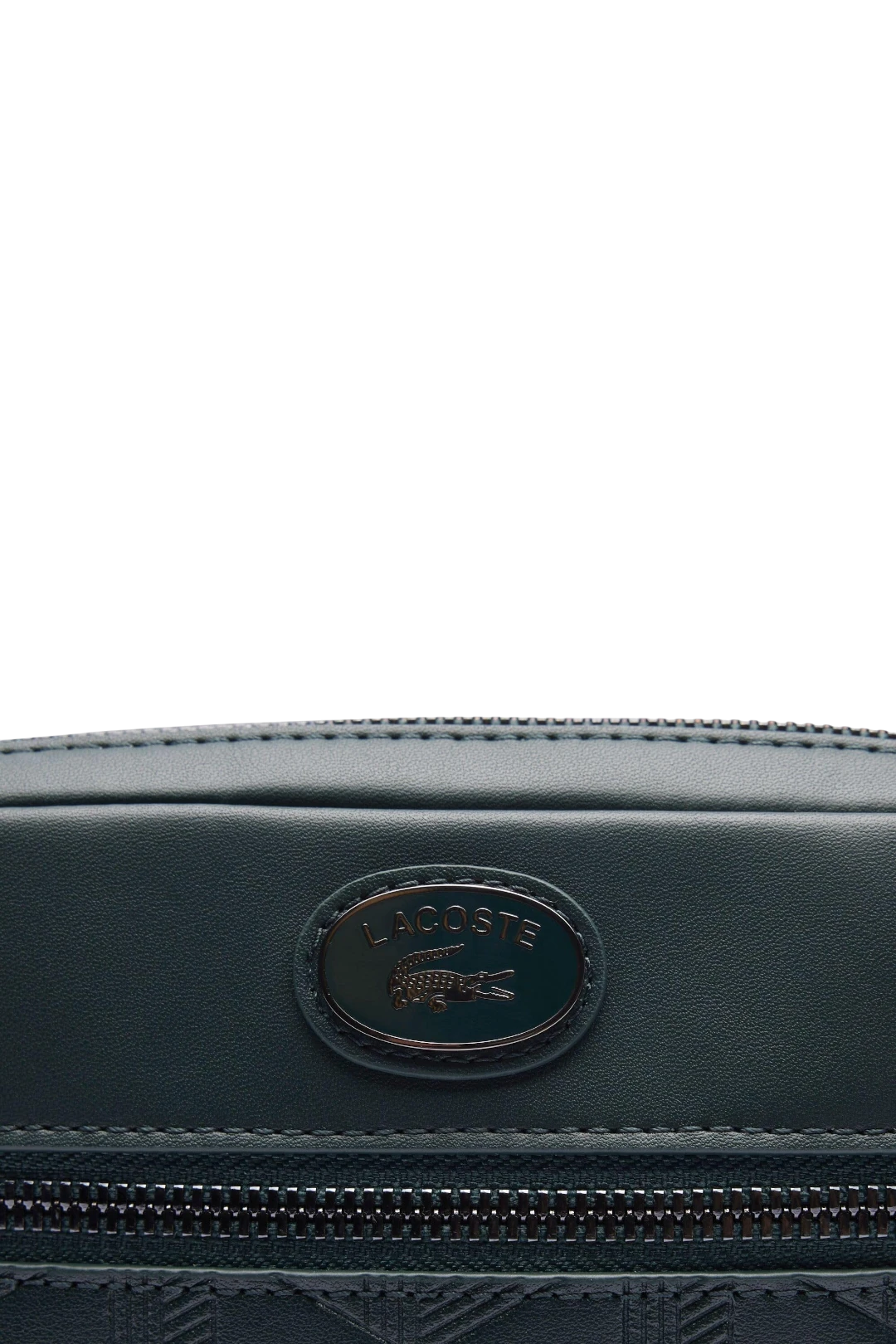 Lacoste Embossed Monogram Reporter Bag – Dark Green