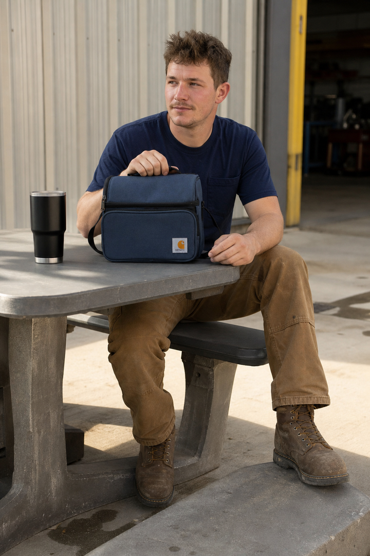 Carhartt Insulated 12-Can Two-Compartment Lunch Cooler – Navy