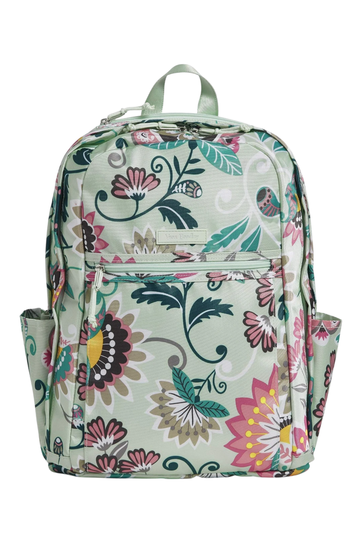 Vera Bradley Lighten Up Grand Backpack – Mint Flowers