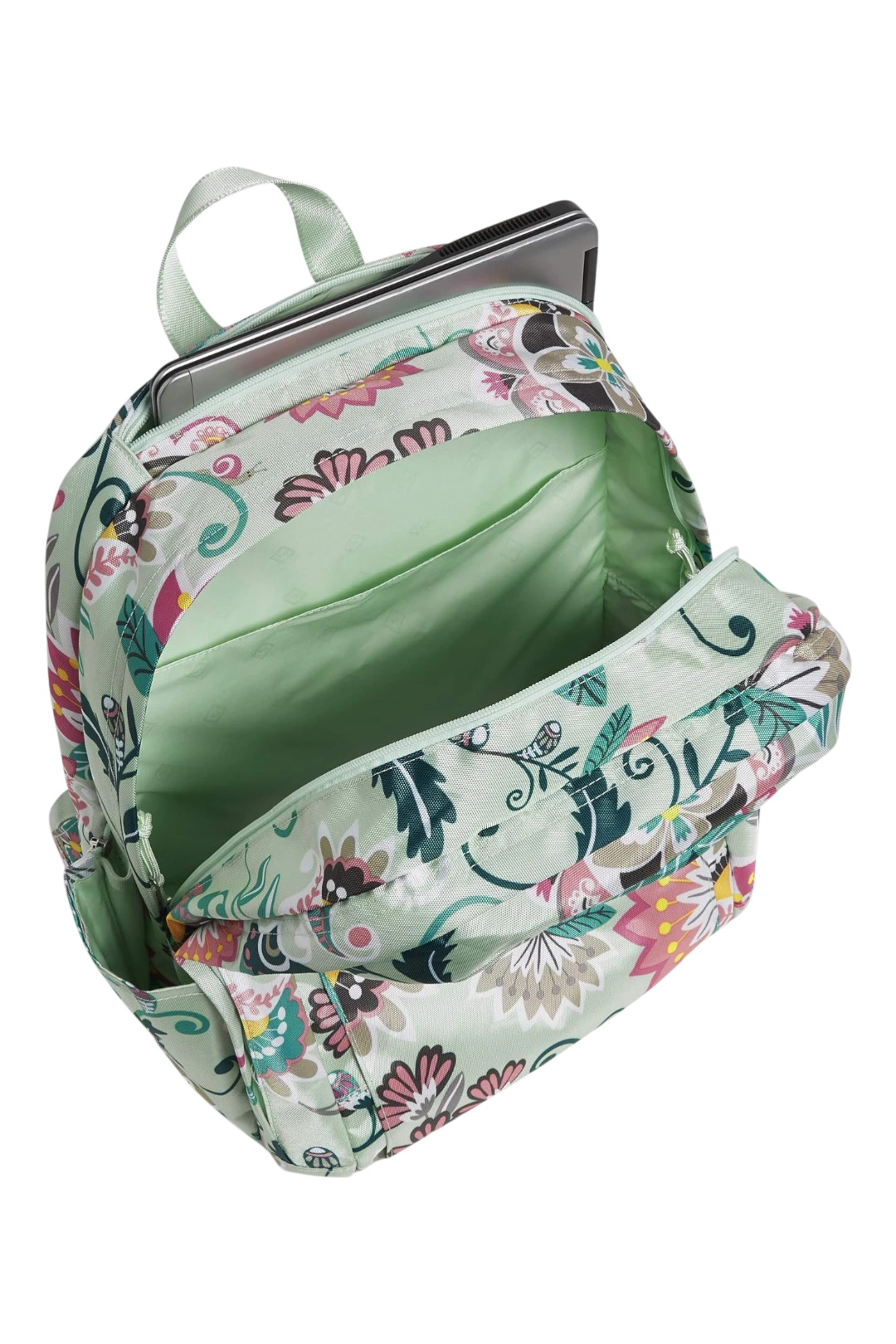 Vera Bradley Lighten Up Grand Backpack – Mint Flowers