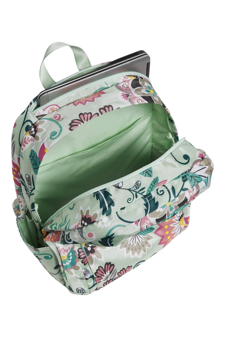 Vera Bradley Lighten Up Grand Backpack – Mint Flowers