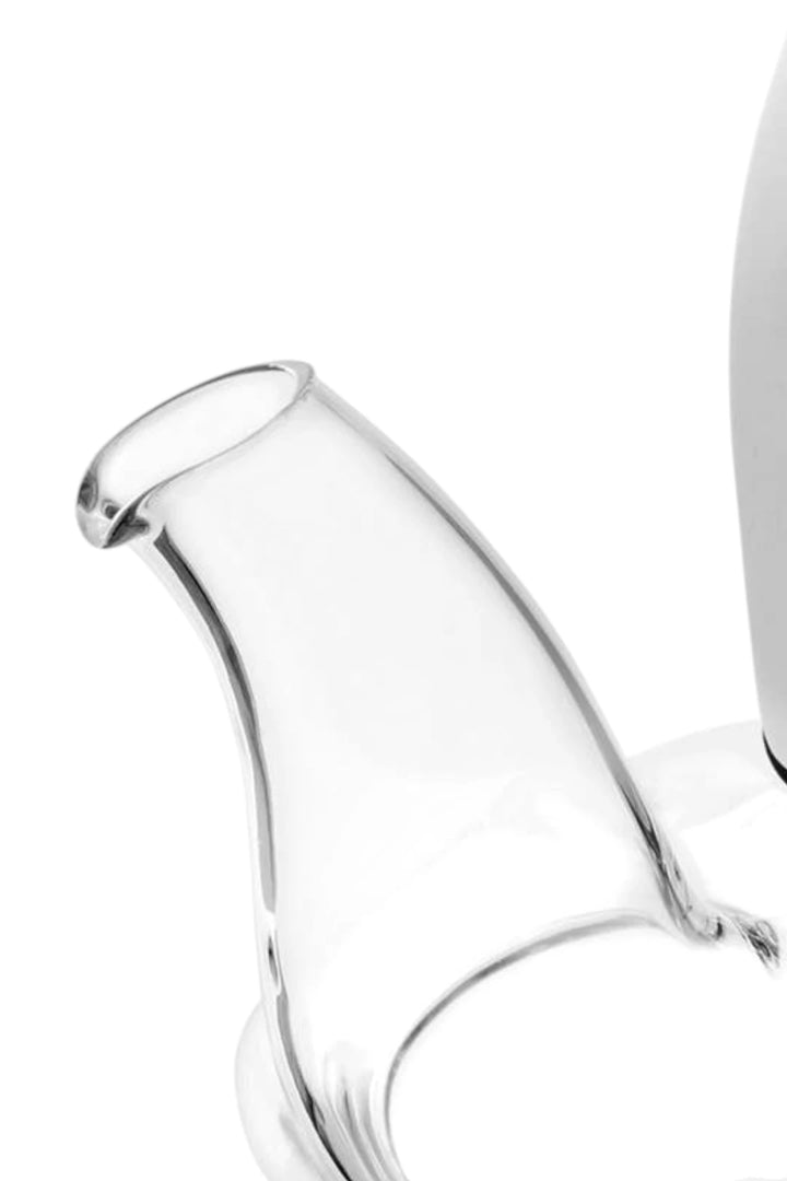 Low-Profile Glass Teapot with Stainless Steel Infuser – 18 oz