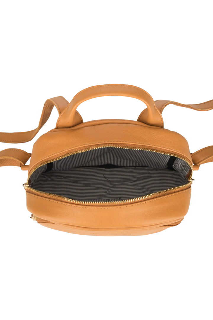 Minori Leather Madison Women's Full-Grain Nappa Leather Backpack – Tan