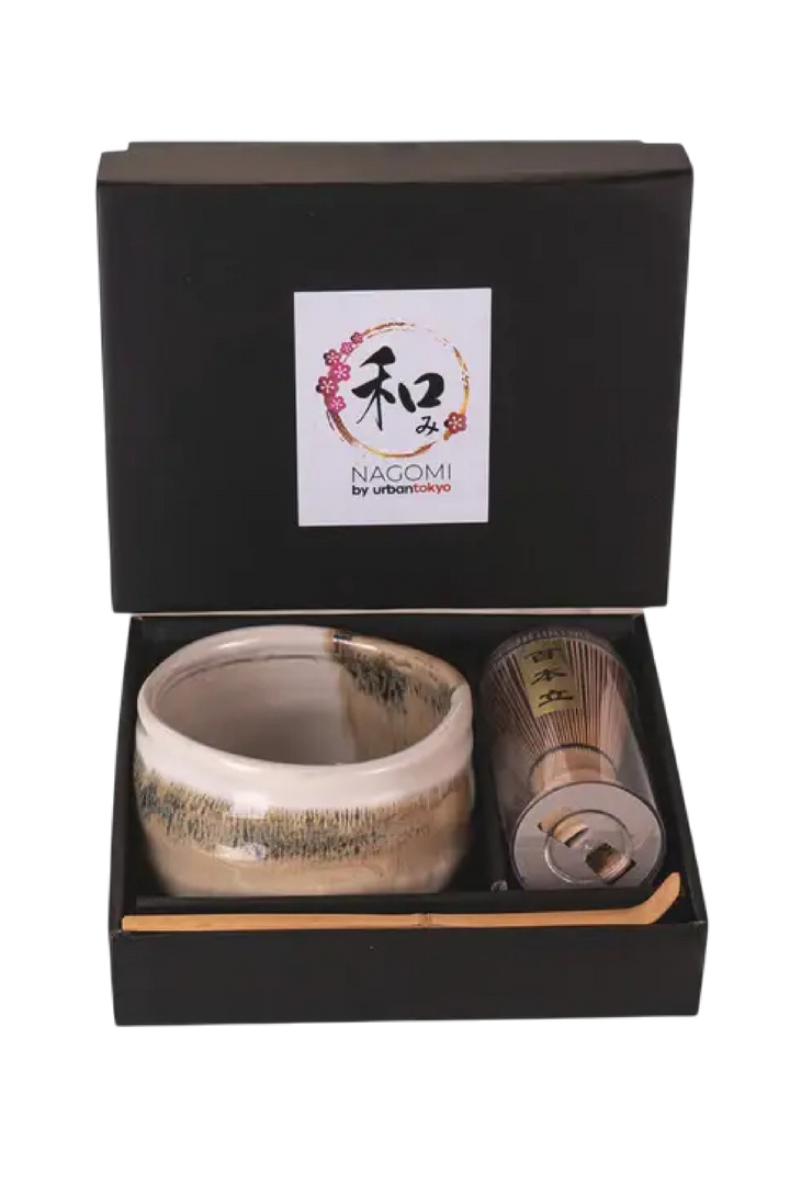 Matcha Ritual Set – White Porcelain Bowl with Whisk & Spoon