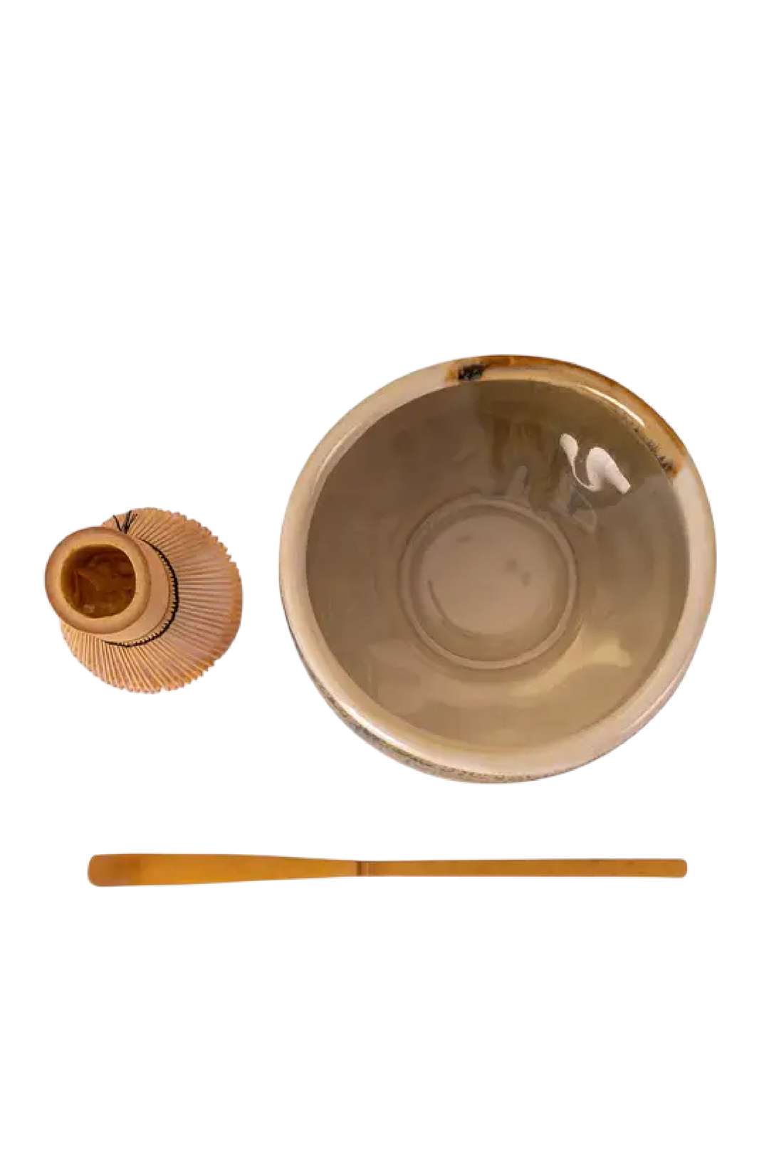 Matcha Ritual Set – White Porcelain Bowl with Whisk & Spoon