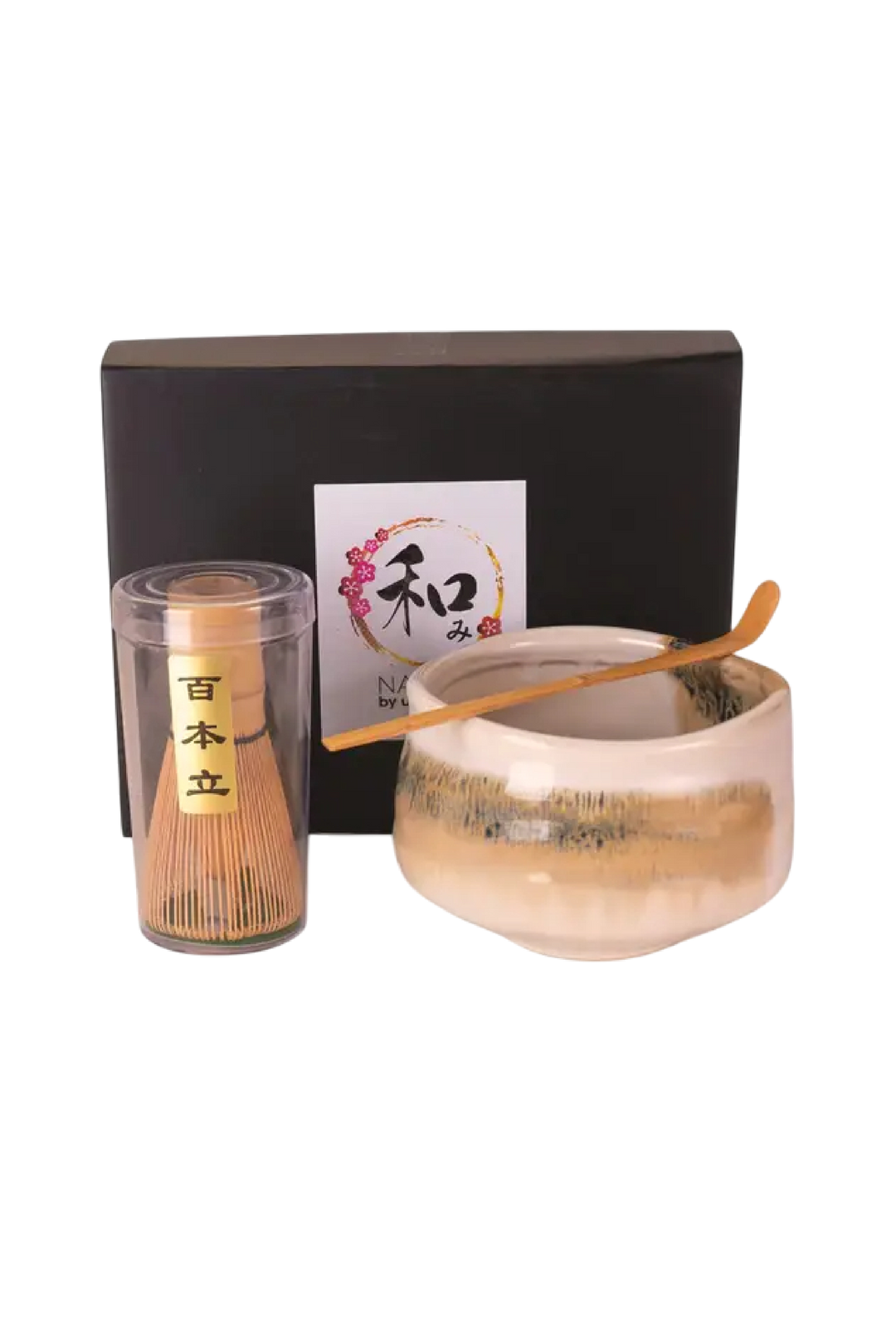 Matcha Ritual Set – White Porcelain Bowl with Whisk & Spoon