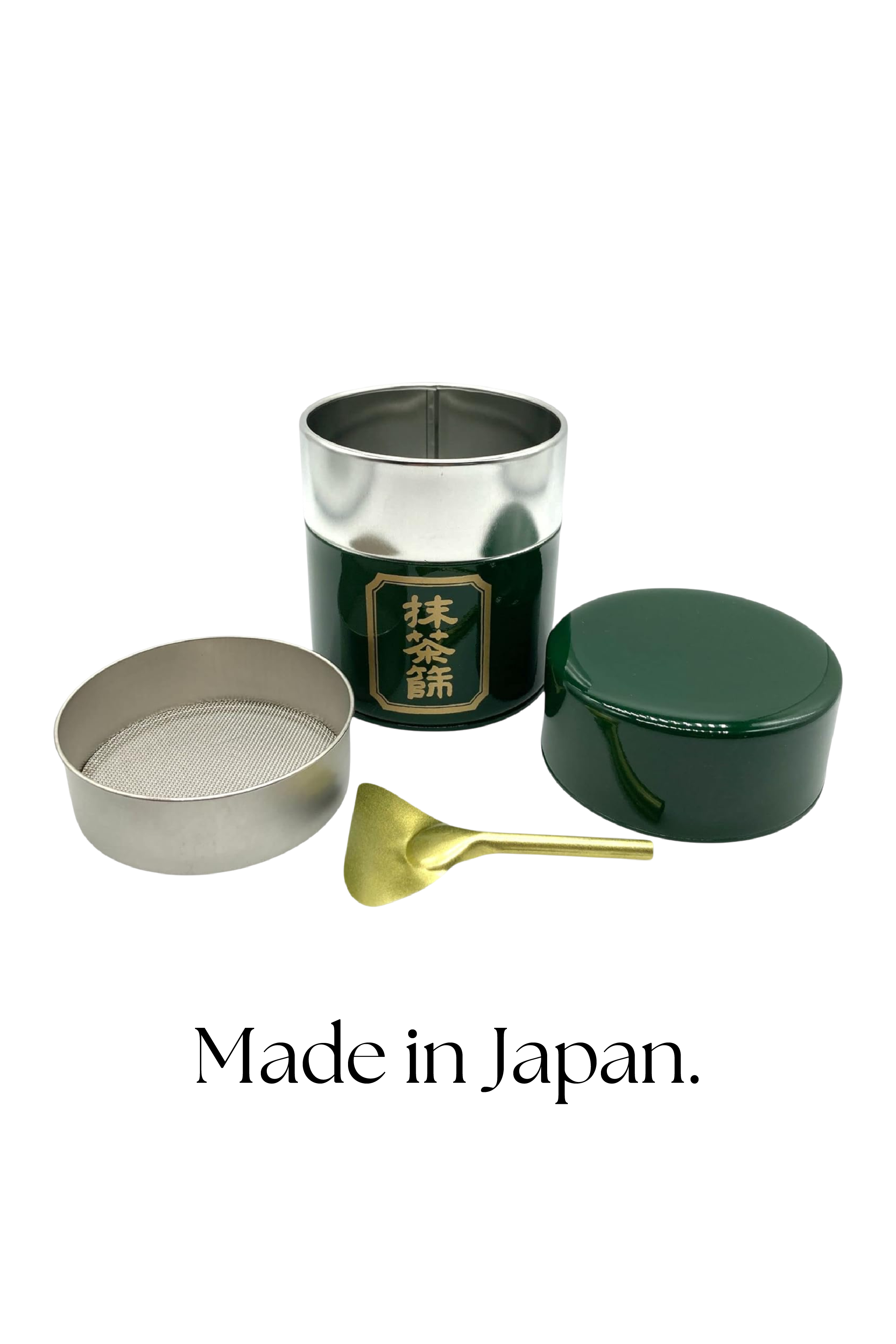 Matcha Tin with Mesh Sifter & Scoop