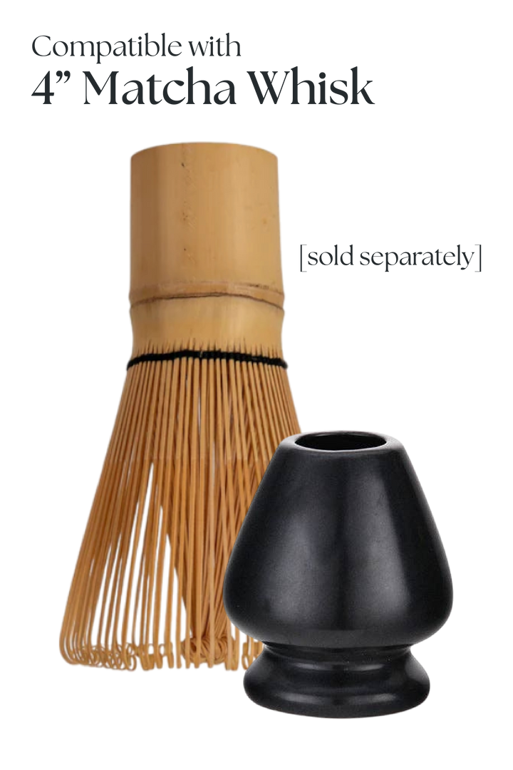 3" Matcha Whisk Stand – Porcelain Black
