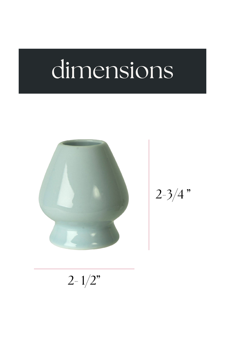 3" Matcha Whisk Stand – Porcelain Light Blue