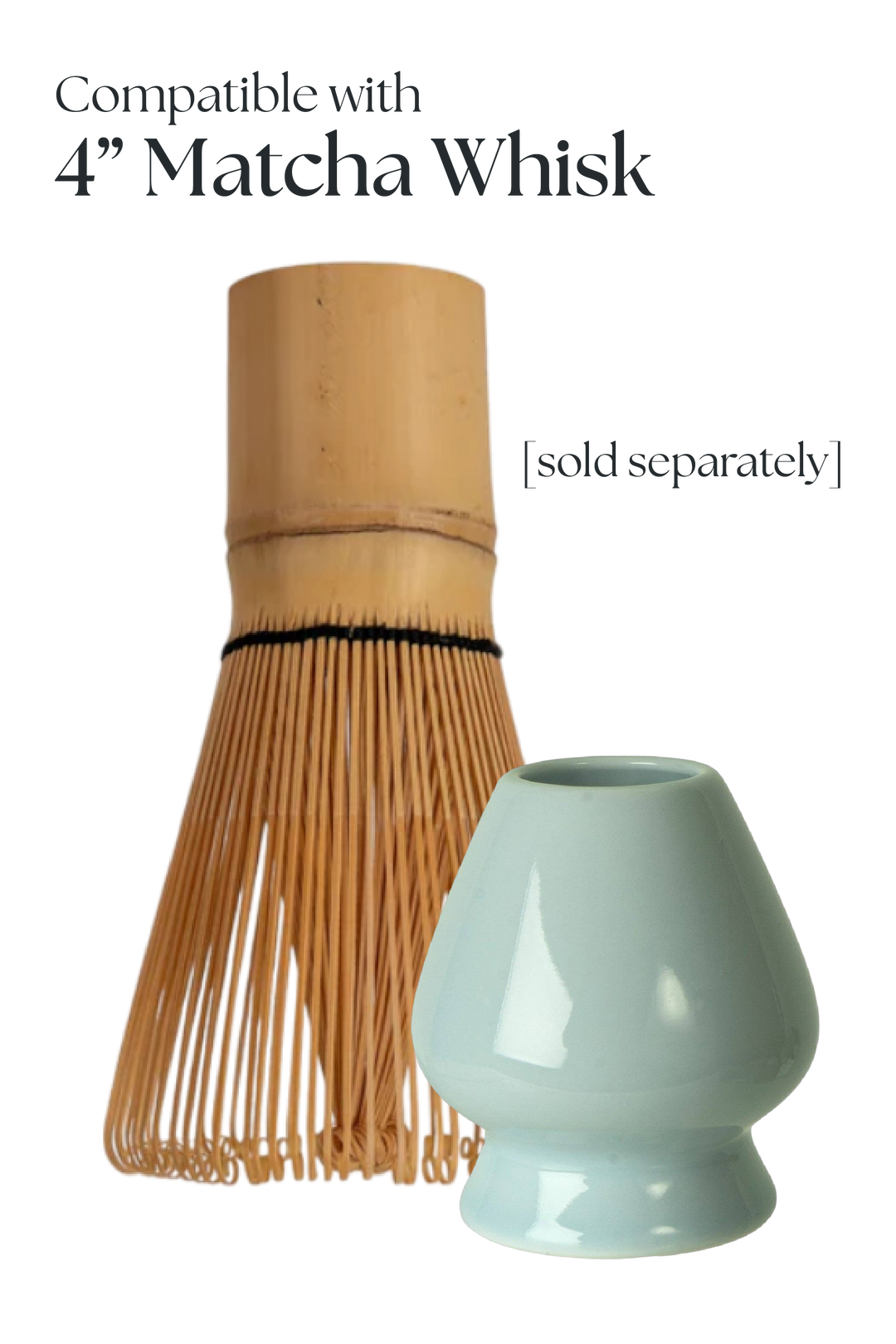 3" Matcha Whisk Stand – Porcelain Light Blue