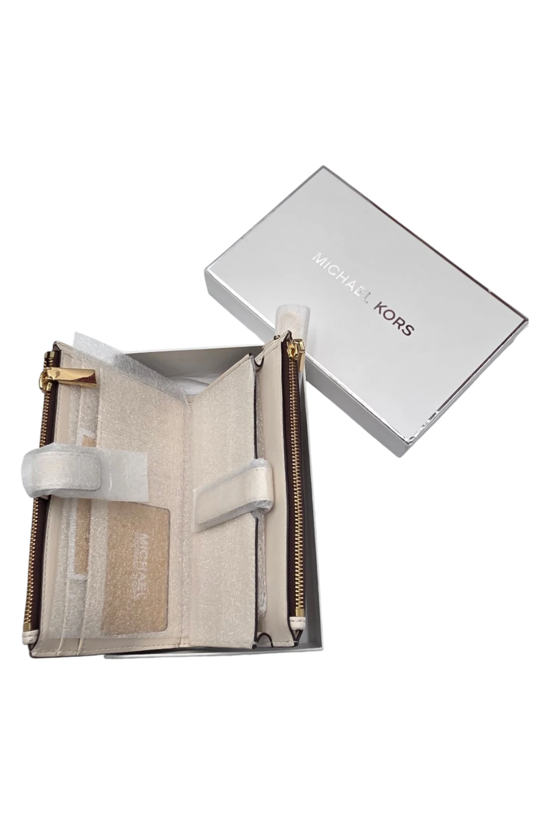 Michael Kors Jet Set Double Zip Wristlet Wallet – Brown/Floral
