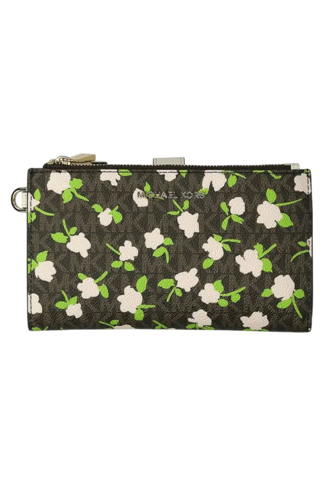 Michael Kors Jet Set Double Zip Wristlet Wallet – Brown/Floral