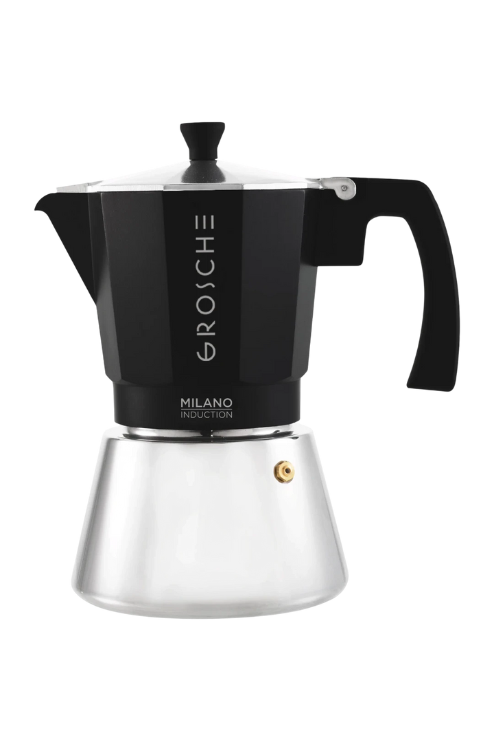 GROSCHE MILANO INDUCTION Stovetop Espresso Maker – Black