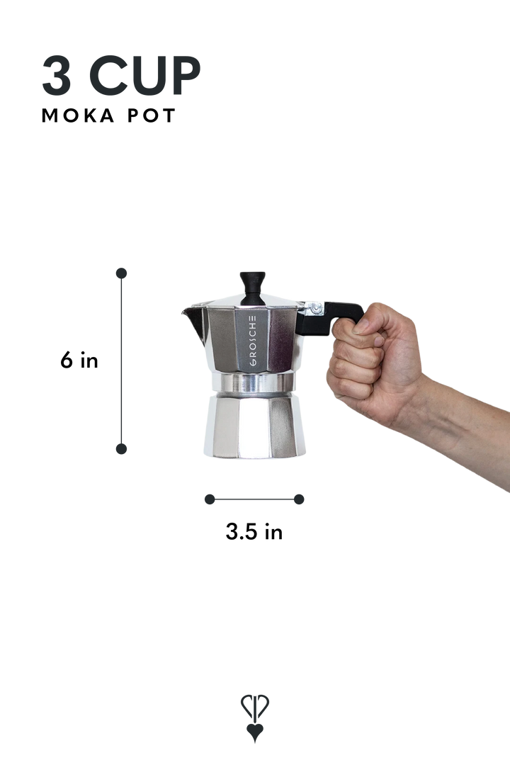 GROSCHE MILANO Stovetop Espresso Maker – Silver