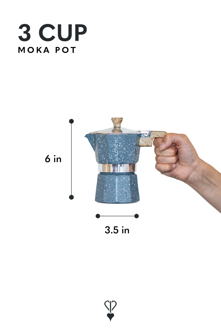 GROSCHE MILANO STONE Stovetop Espresso Maker – Indigo Blue