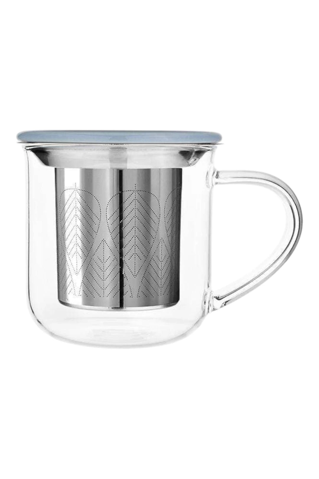 Minima™ Eva Glass Tea Mug with Porcelain Lid & Infuser – 14 oz