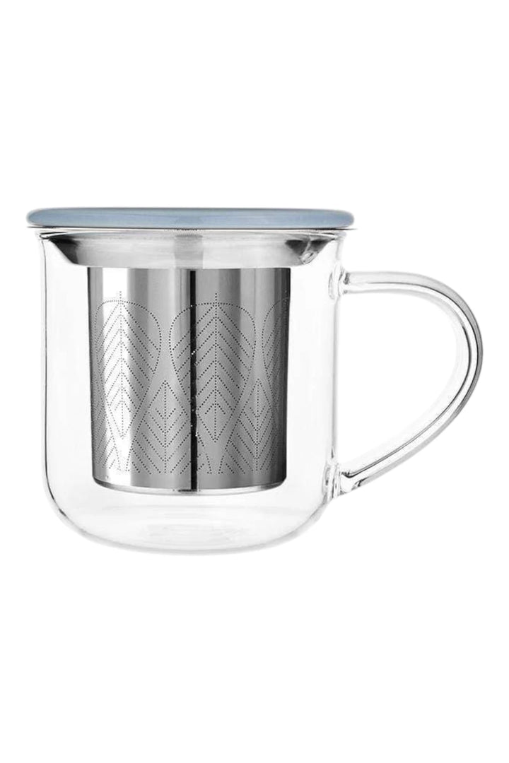 Minima™ Eva Glass Tea Mug with Porcelain Lid & Infuser – 14 oz