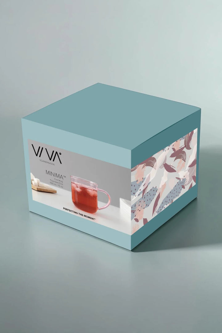 Minima™ Eva Glass Tea & Coffee Mug – Aqua – 14 oz
