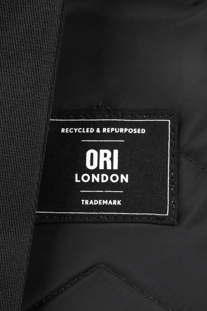 ORI LONDON All Black Willesden Sling Bag in Black