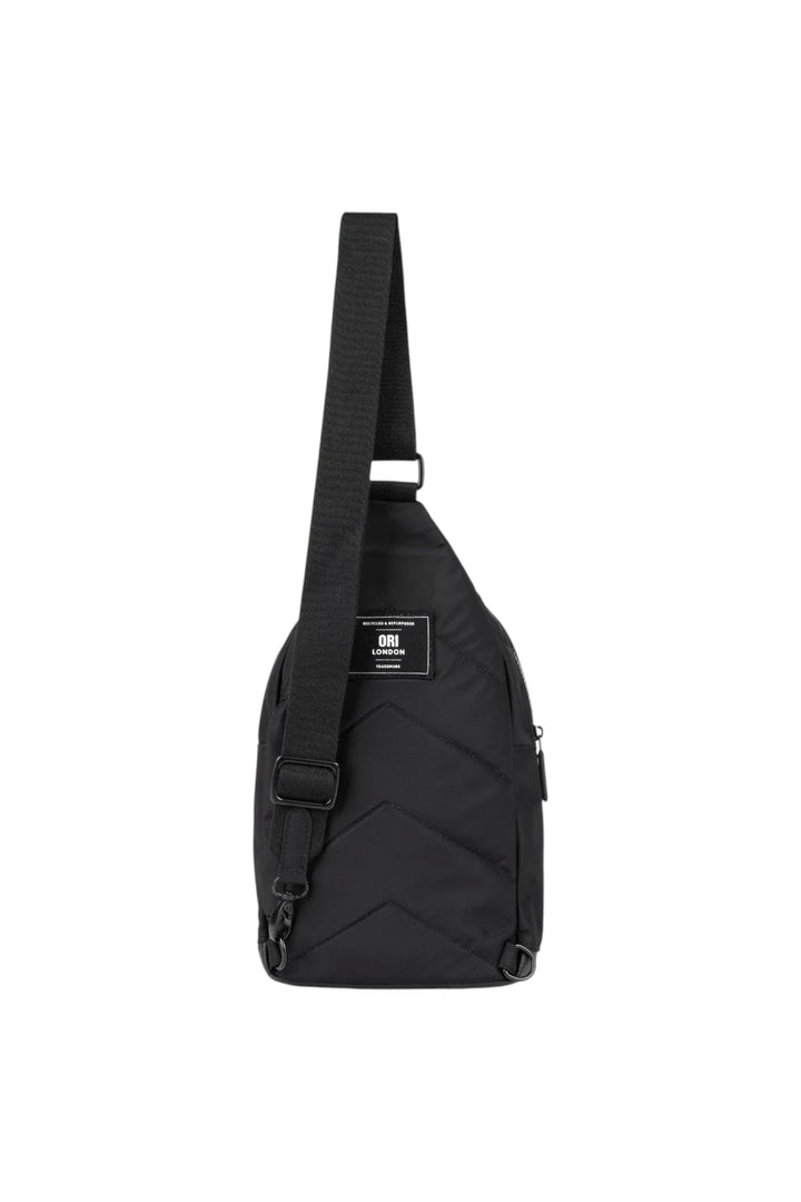 ORI LONDON All Black Willesden Sling Bag in Black