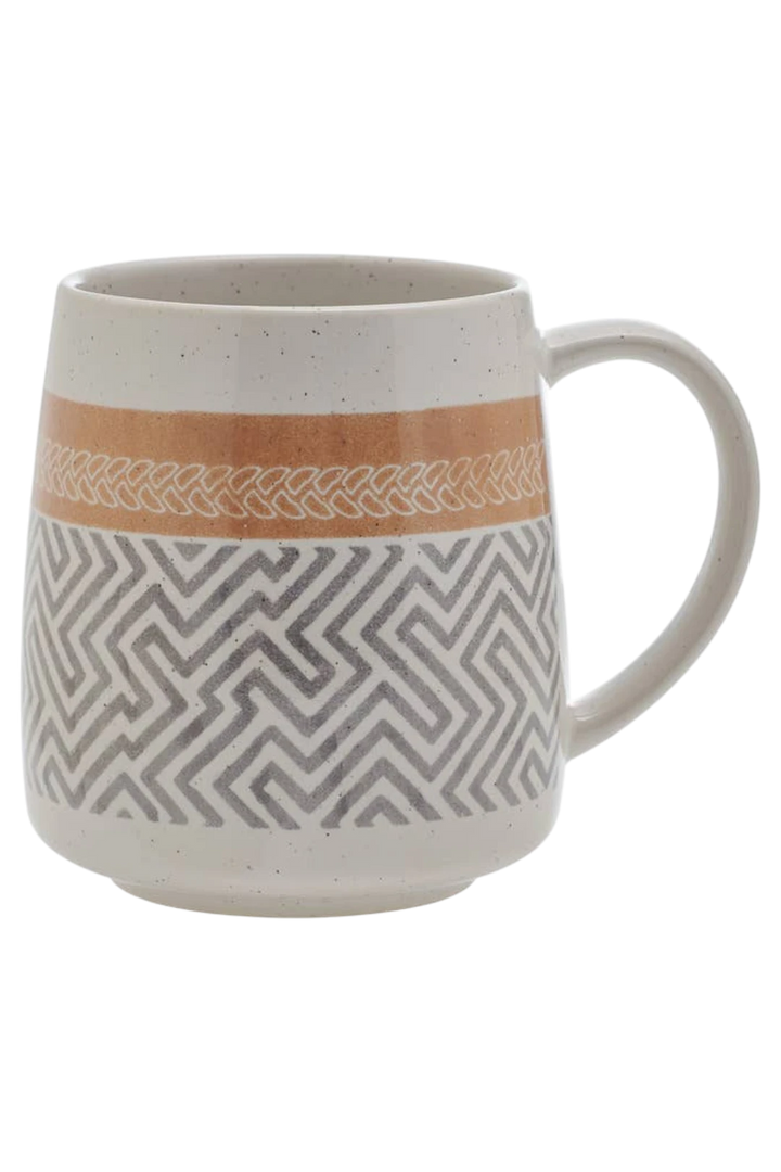 Pfaltzgraff 15oz Geo Pattern Cone Stoneware Mug