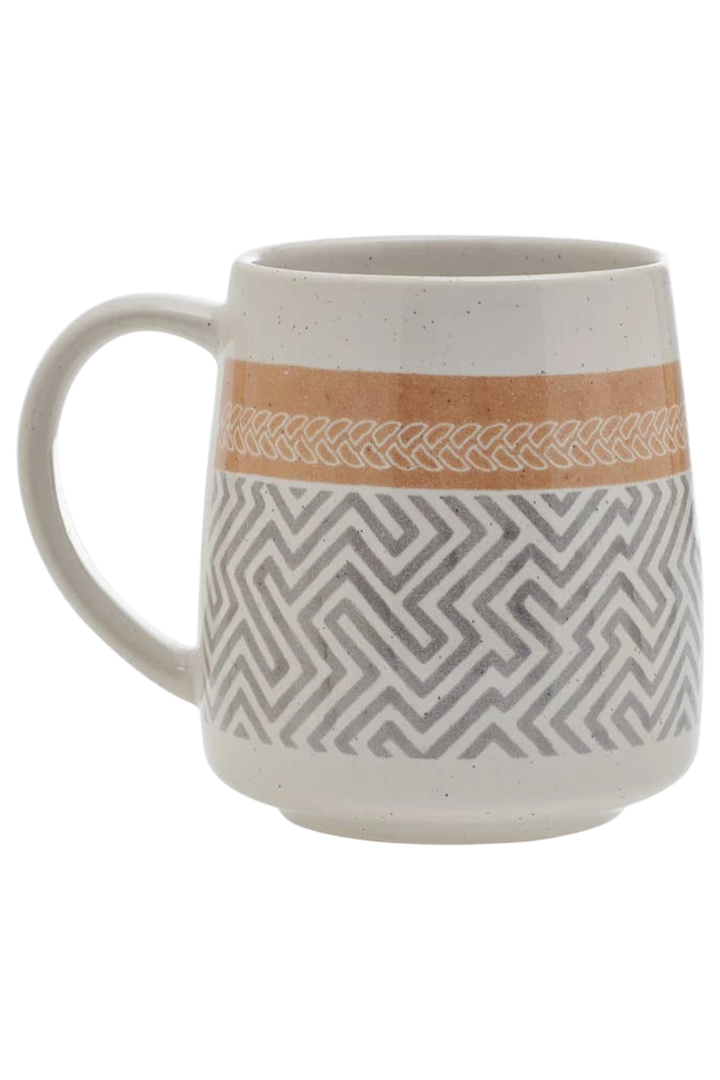 Pfaltzgraff 15oz Geo Pattern Cone Stoneware Mug