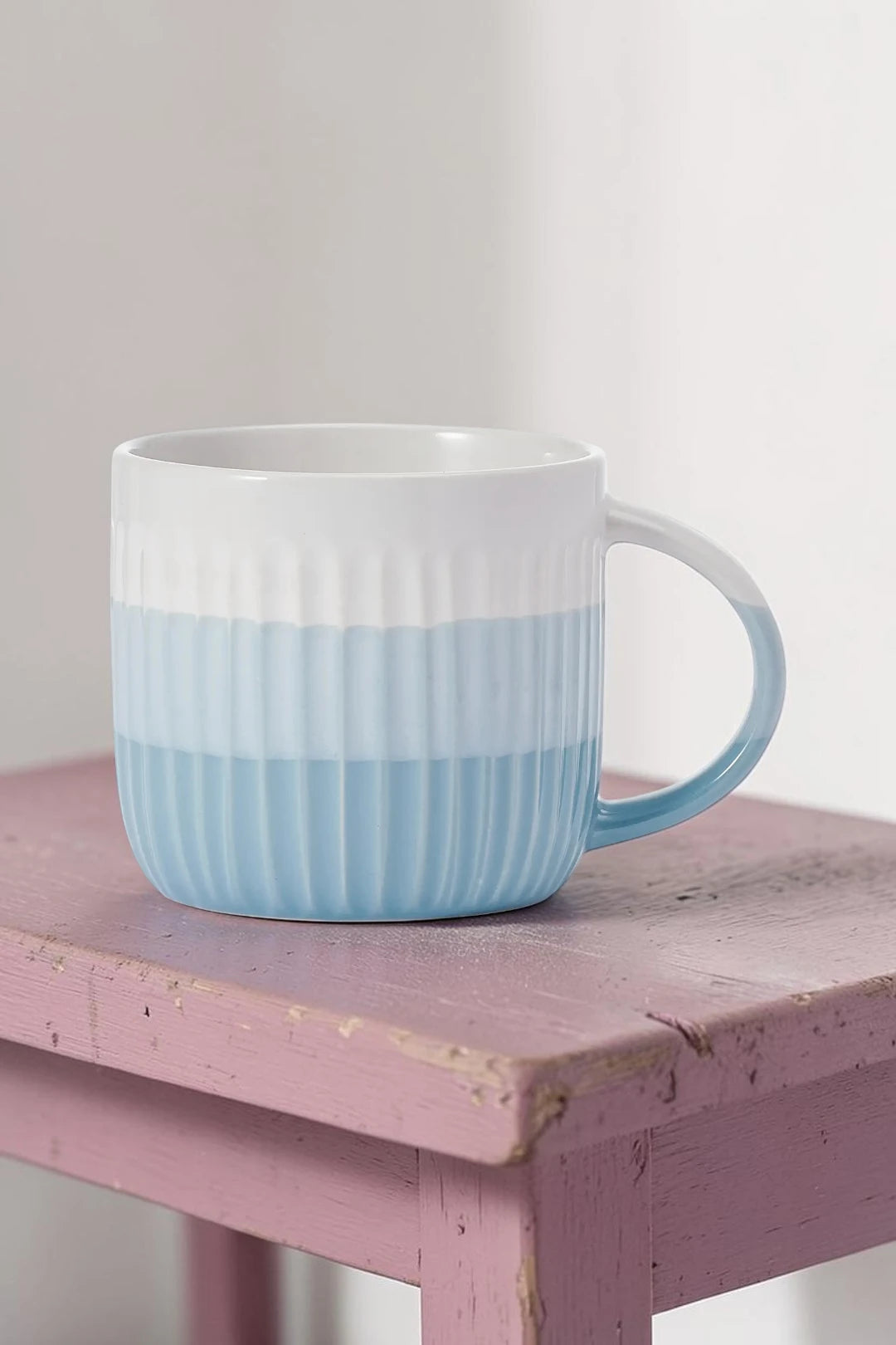 Pfaltzgraff 16oz Blue Debossed Ombre Stoneware Mug
