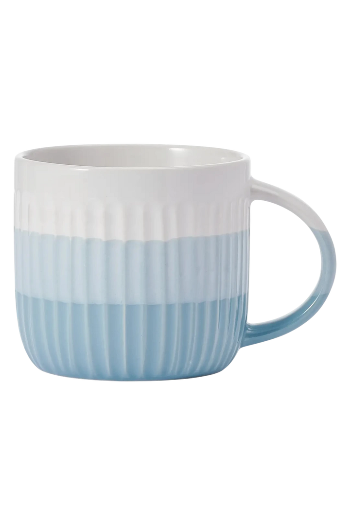Pfaltzgraff 16oz Blue Debossed Ombre Stoneware Mug