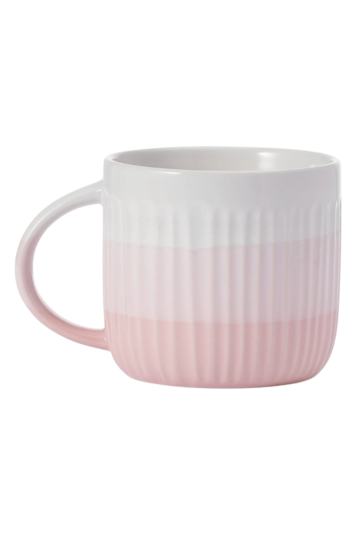 Pfaltzgraff 16oz Pink Debossed Ombre Stoneware Mug