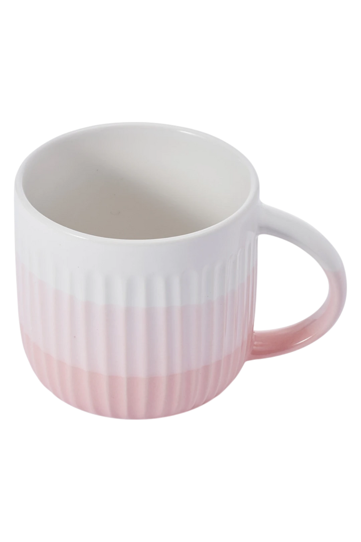 Pfaltzgraff 16oz Pink Debossed Ombre Stoneware Mug