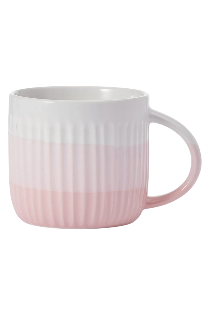 Pfaltzgraff 16oz Pink Debossed Ombre Stoneware Mug