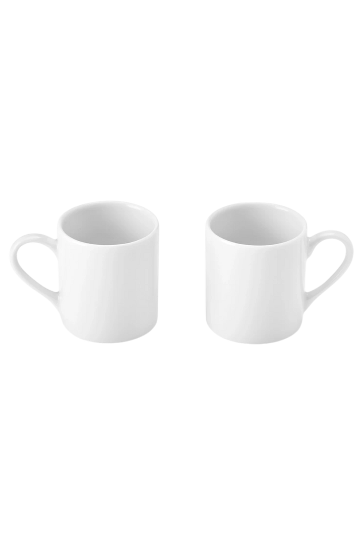 Pfaltzgraff 3oz White Porcelain Espresso Mug Set (Set of 2)