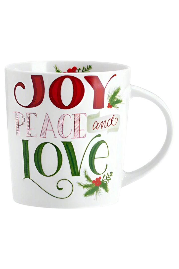 Pfaltzgraff Holiday “Joy Peace Love” 18oz Porcelain Mug