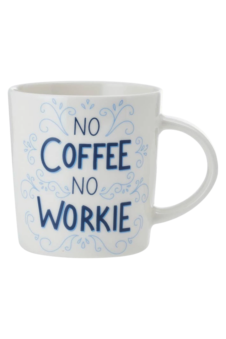 Pfaltzgraff “No Coffee, No Workie” 18oz Porcelain Mug
