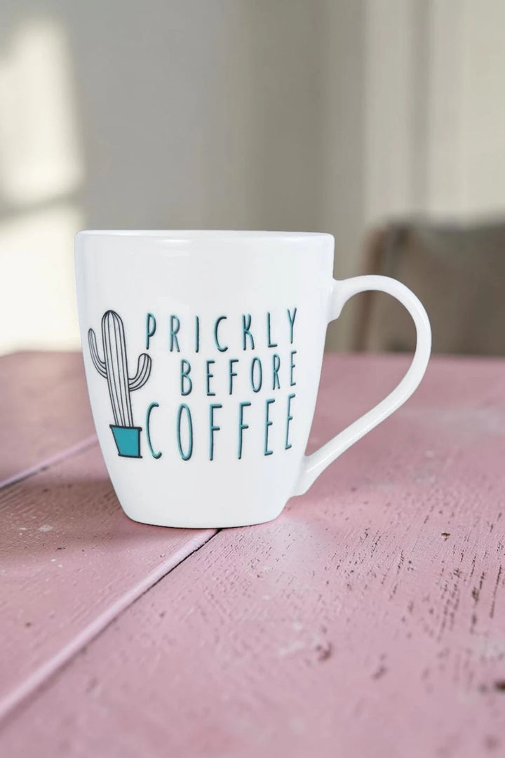 Pfaltzgraff “Prickly Before Coffee” 18oz Porcelain Mug