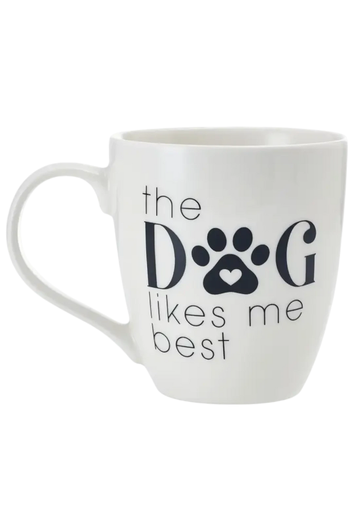 Pfaltzgraff “The Dog Likes Me Best” 18oz Barrel Mug