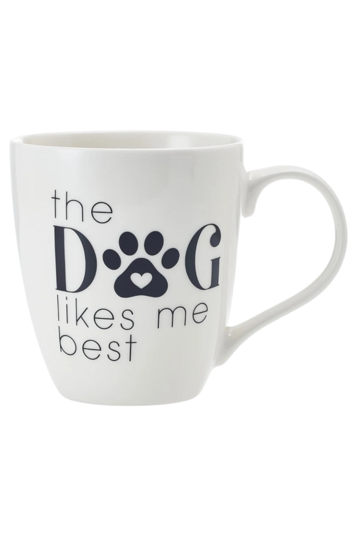 Pfaltzgraff “The Dog Likes Me Best” 18oz Barrel Mug
