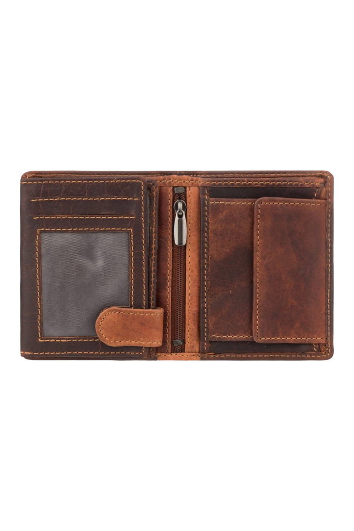 Minori Leather Philip Leather Trifold Wallet for Men – Chestnut