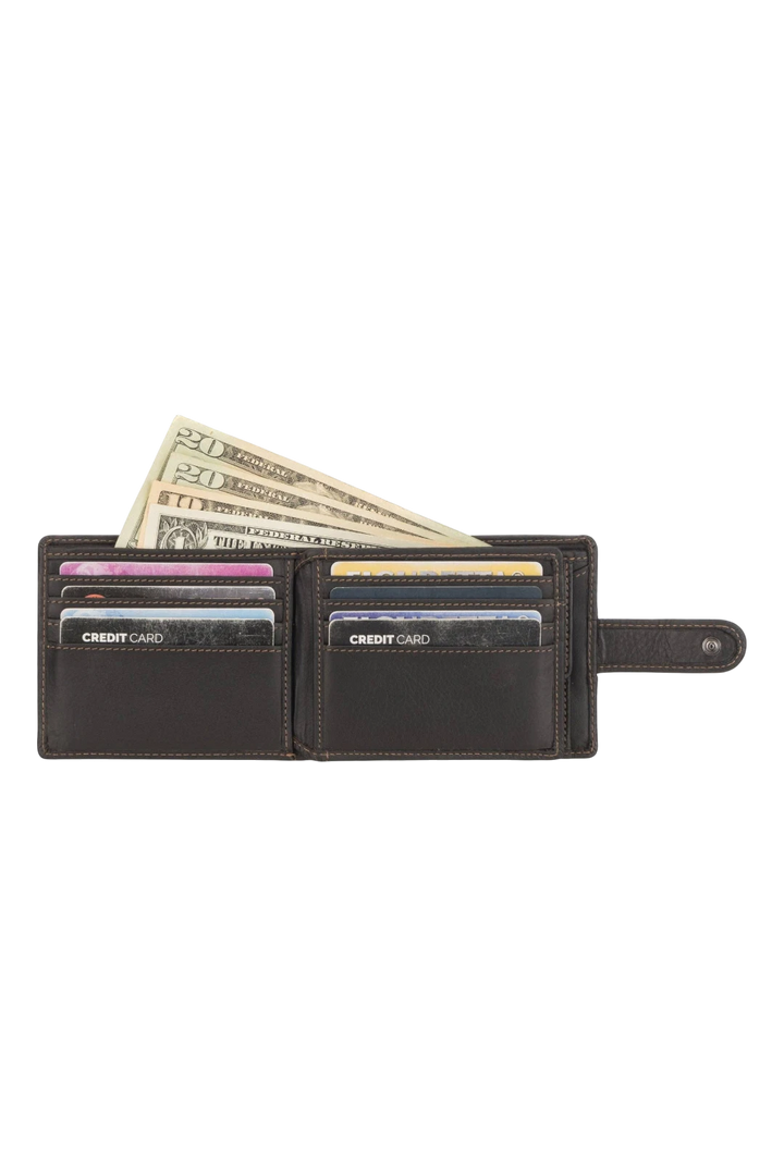 Minori Leather Phoenix Leather Men's Clip Bifold Wallet – Brown