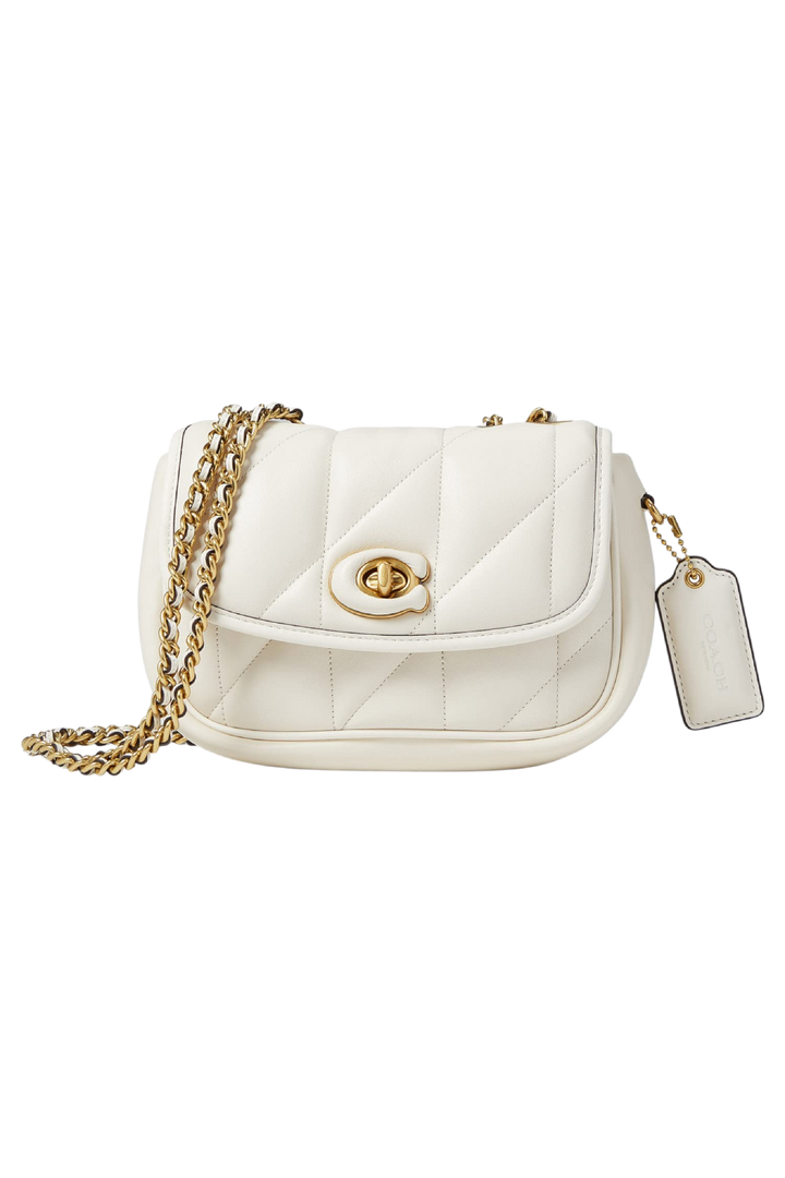 Coach Pillow Madison Shoulder Bag 18 with Quilting in Chalk