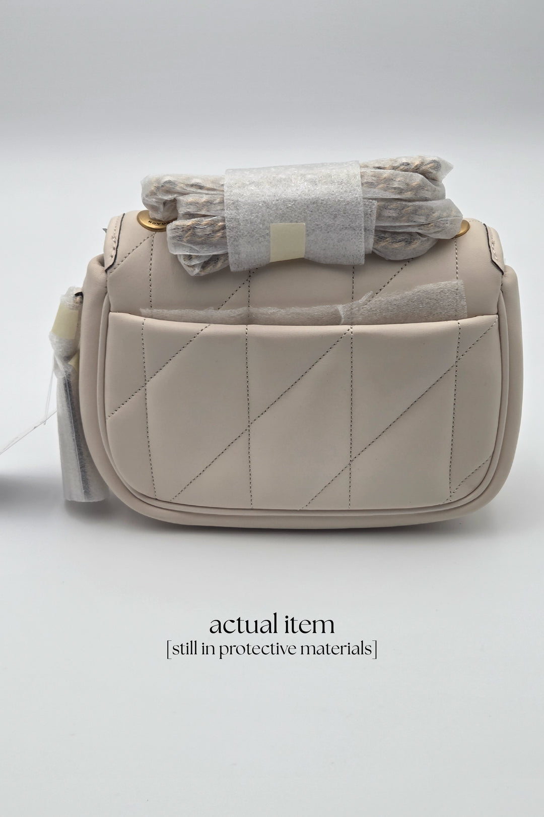 Coach Pillow Madison Shoulder Bag 18 with Quilting in Chalk