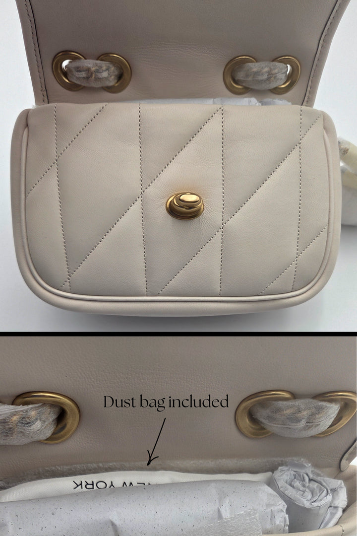 Coach Pillow Madison Shoulder Bag 18 with Quilting in Chalk