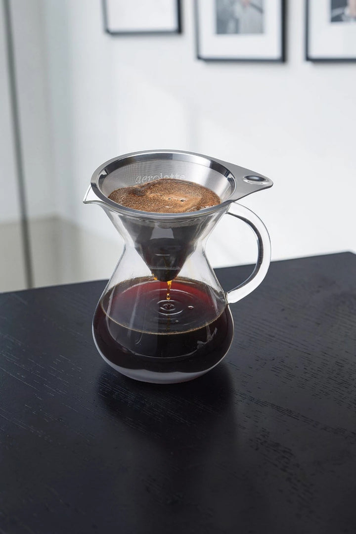 Aerolatte Pour Over Coffee Brewer with Stainless Steel Microfilter – 12 oz (350 ml)