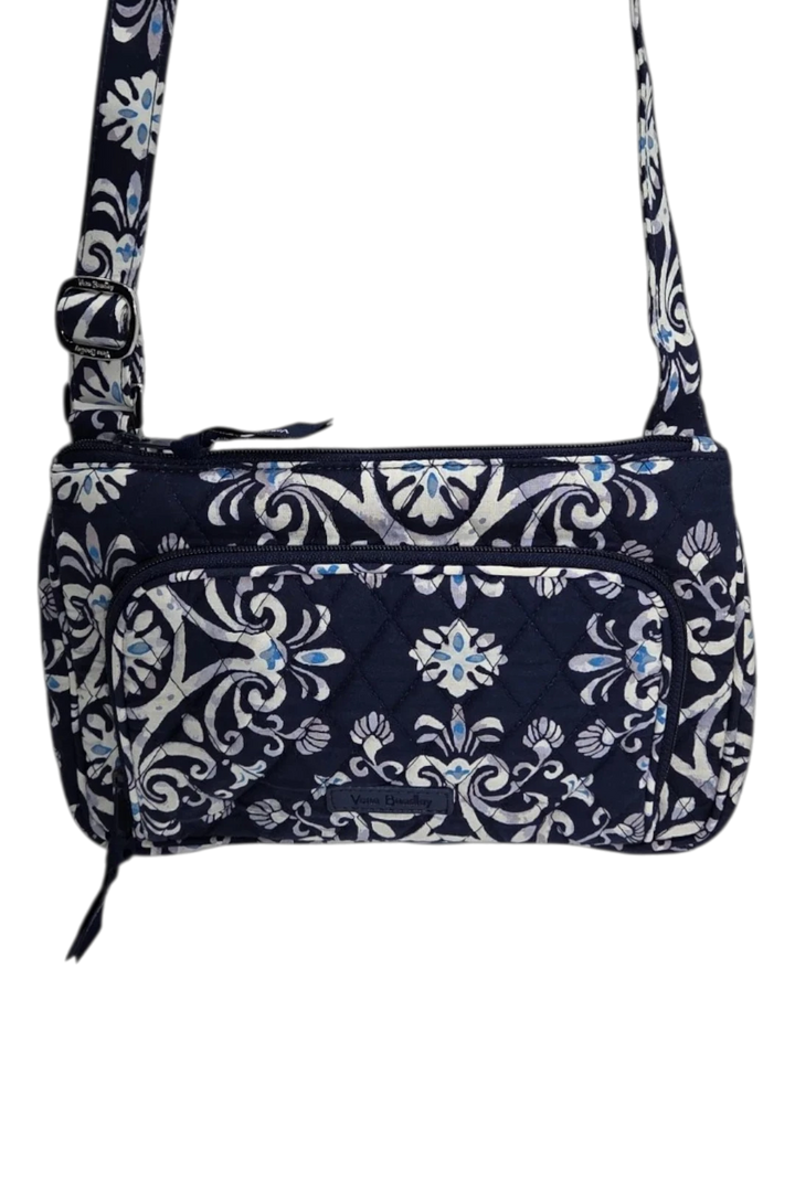 Vera Bradley RFID Little Hipster – Steel Blue Medallion