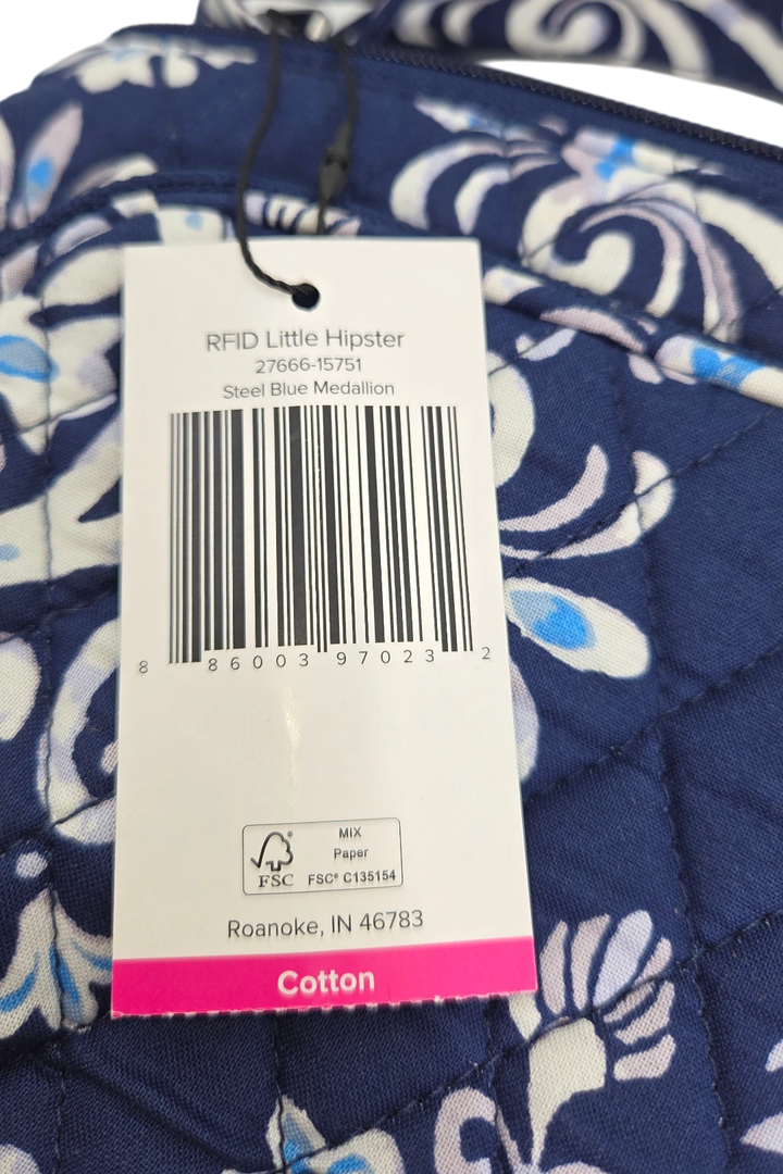 Vera Bradley RFID Little Hipster – Steel Blue Medallion