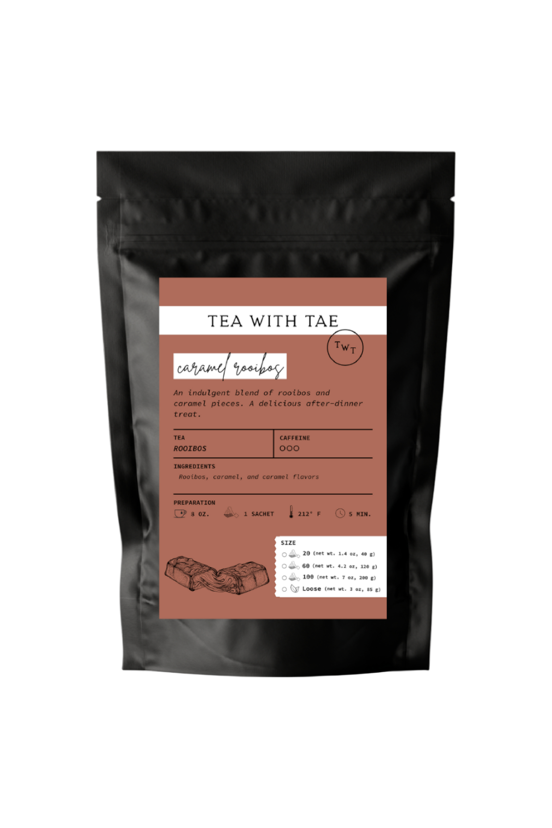 Caramel Rooibos Tea Pouch
