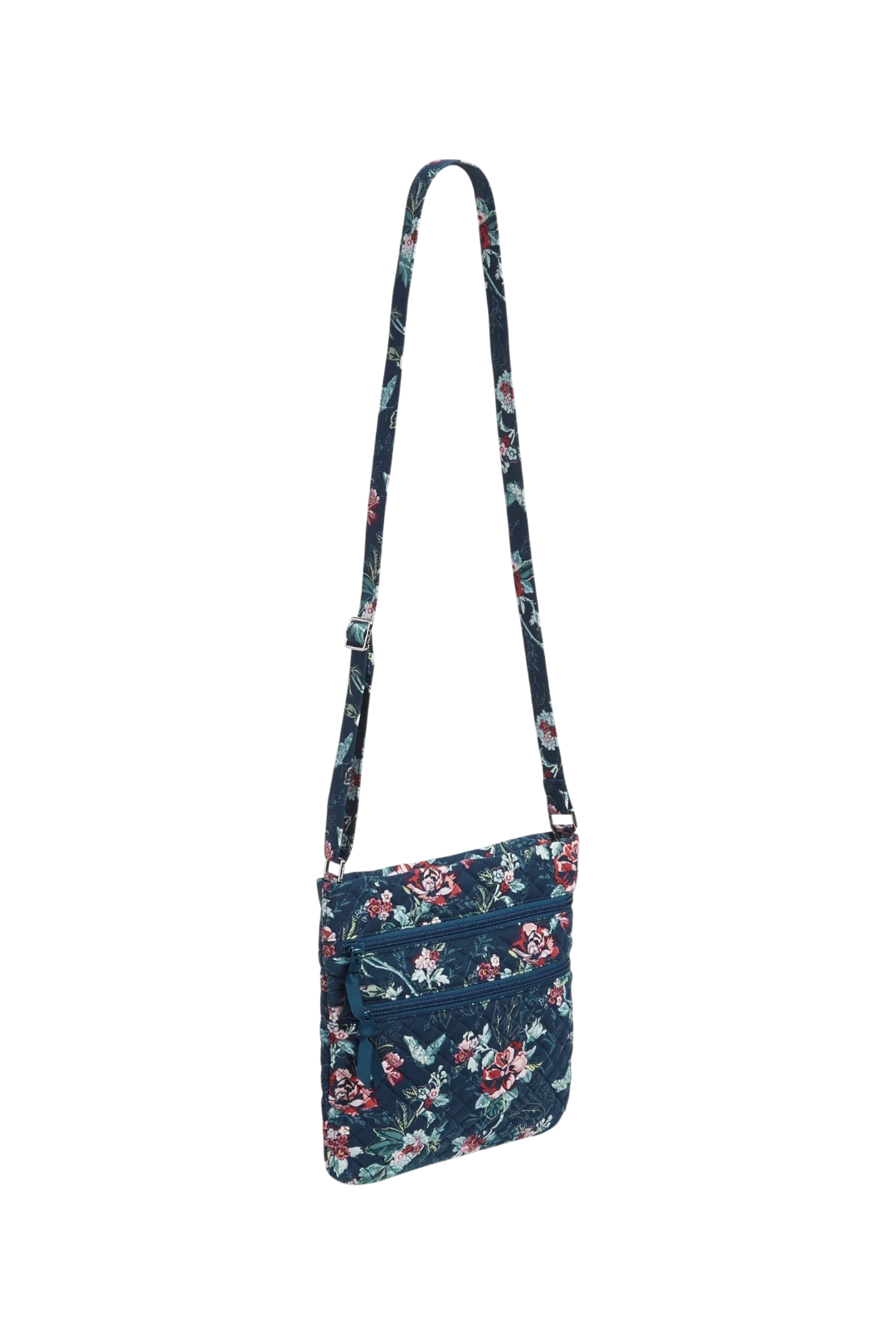 Vera Bradley Triple Zip Hipster – Rose Toile Recycled Cotton Crossbody