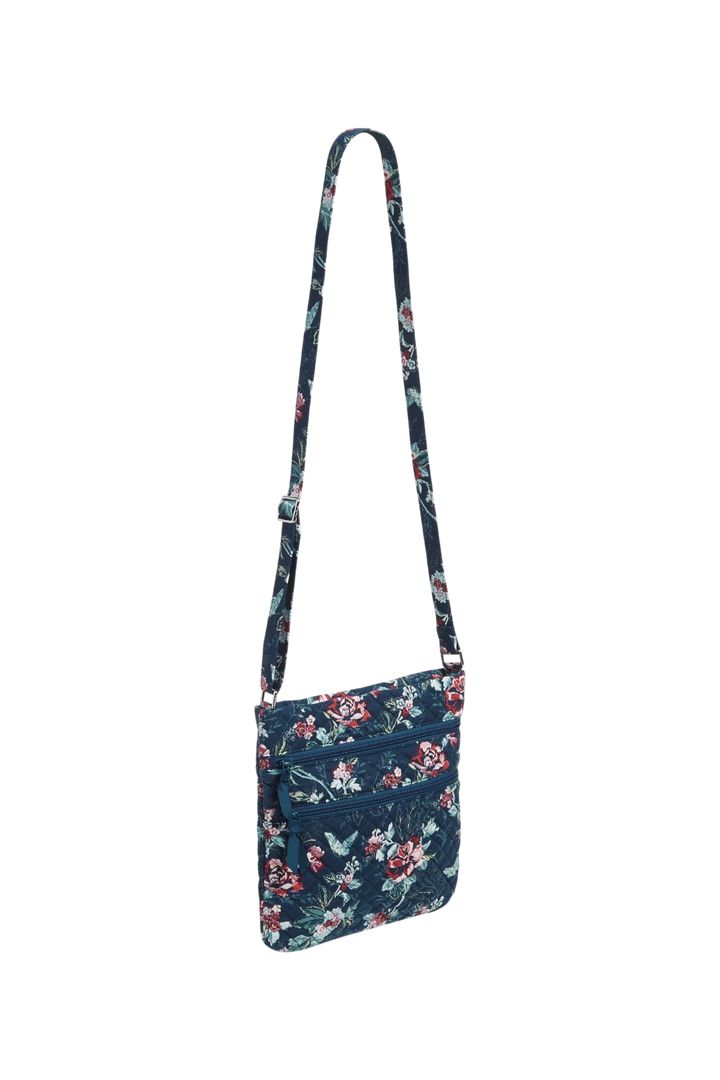 Vera Bradley Triple Zip Hipster – Rose Toile Recycled Cotton Crossbody