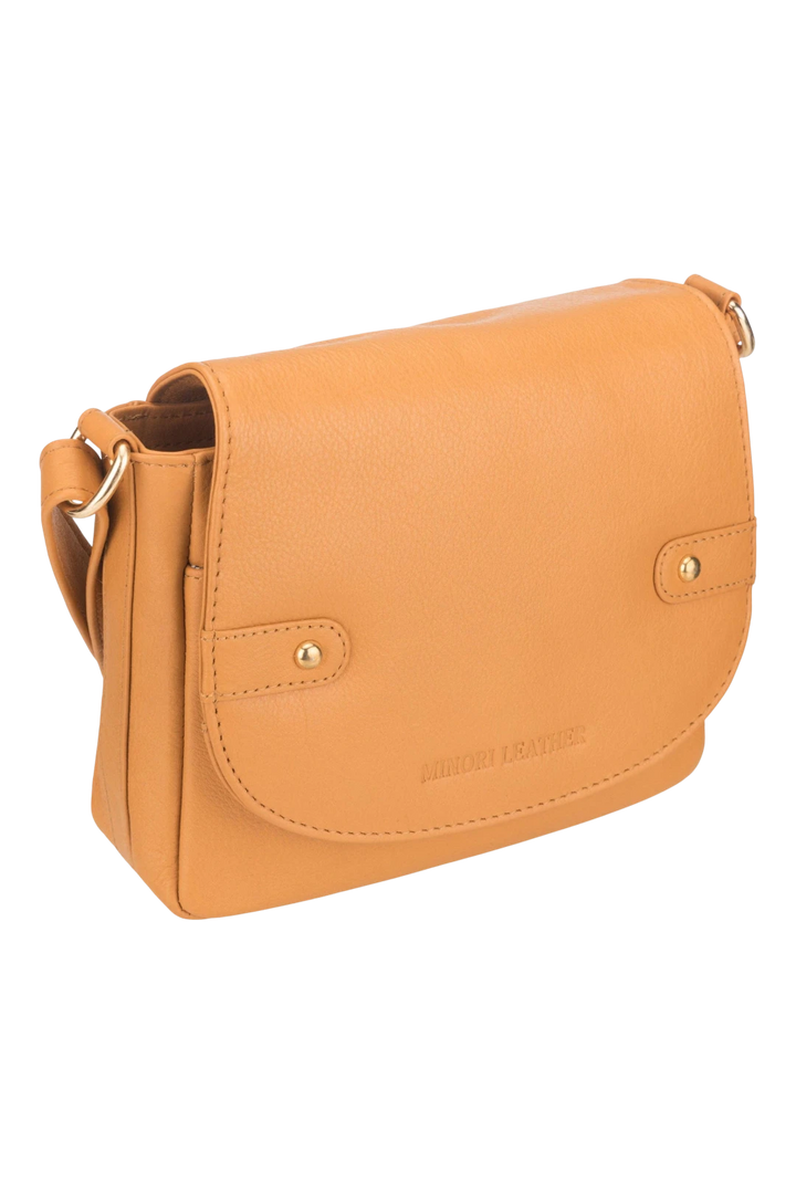 Minori Leather Savannah Leather Crossbody Bag for Women – Tan