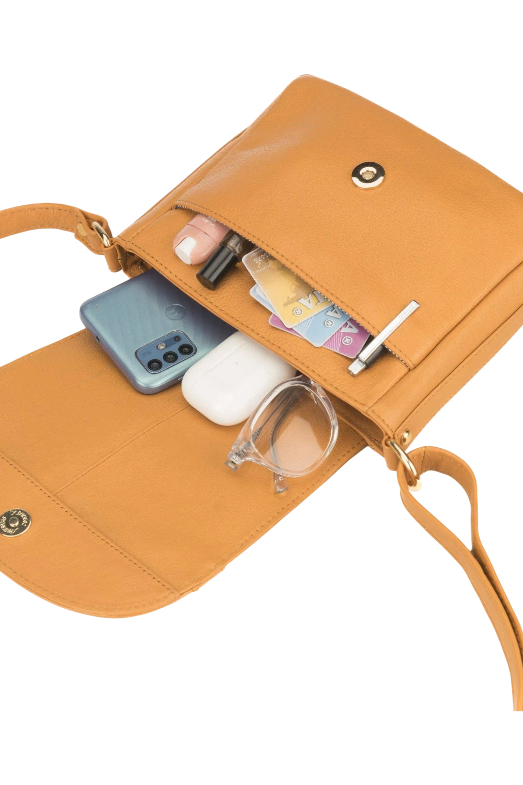 Minori Leather Savannah Leather Crossbody Bag for Women – Tan